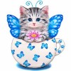 2019 Time Limited Fashion Cartoon Cute Little Kitten 5d Diy Diamond Painting Kits UK VM9805