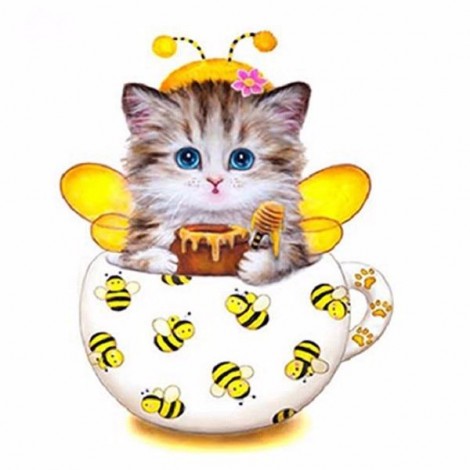 Cartoon Cute Little Kitten 5d Diy Diamond Painting Kits UK VM9806