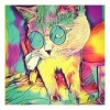 New Watercolor Cat 5d Diy Cross Stitch Diamond Painting Kits UK QB7008