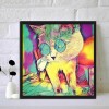 New Watercolor Cat 5d Diy Cross Stitch Diamond Painting Kits UK QB7008