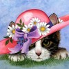Special Hot Sale Lovely Cat With Hat Diy 5D Square Diamond Painting UK VM1132