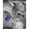 2019 Dream Cat And Butterfly Diamond Painting Full UK VM1091