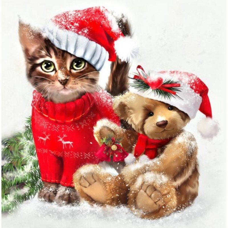 Christmas Hat Cat 5d...