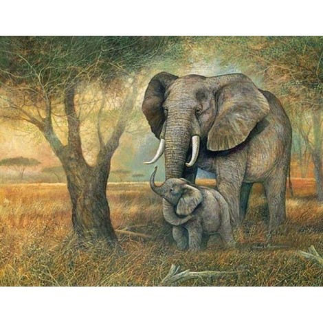 2019 New Hot Sale Photo Dream Elephant 5d Diy Diamond Painting Kits UK VM9065
