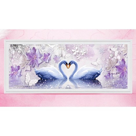 Hot Sale Dream Love Swan Diamond 5d Diy Diamond Painting Kits UK VM9081