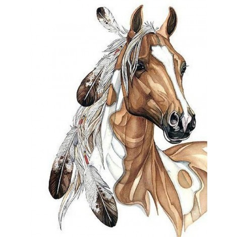 2019 Special Full Square Diamond Horse Cross Stitch Kits UK VM20017