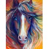 2019 Oil Painting Style Colorful Horse Close Up 5d Diamond Painting Kits UK VM1046