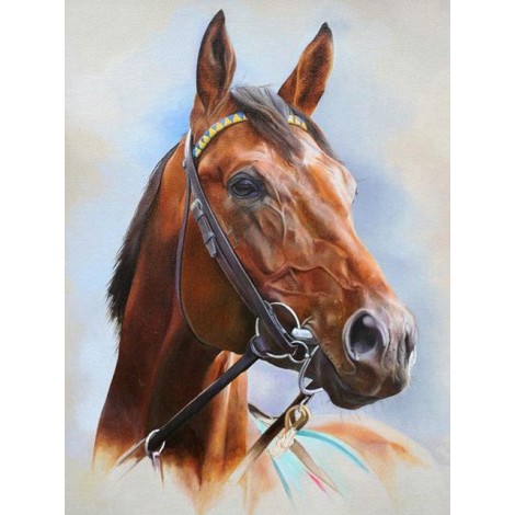 2019 New Hot Sale Full Square Diamond Horse Painting Cross Stitch Kits UK VM20003