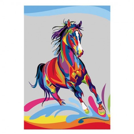 Cheap Modern Art Styles Colorful Horse Diamond Painting Kits UK  AF9182