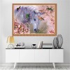 Warm Romantic White Horse Diamond Painting Kits UK AF9197