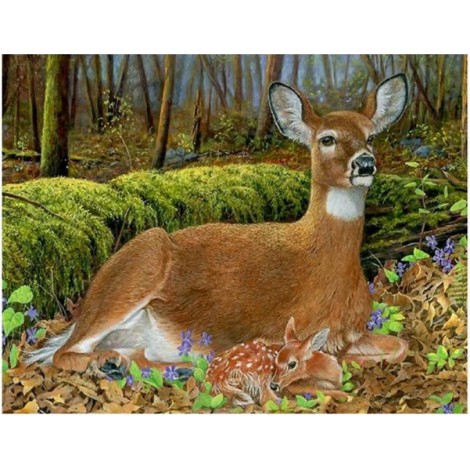 2019 New Hot Sale Cute Deer Wall Decor 5d Diy Diamond Painting Kits UK VM9105