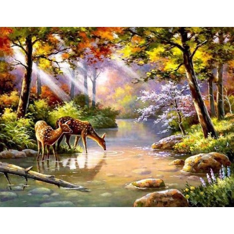 2019 Dream Animal Deer 5d Diy Diamond Painting Kits UK VM8934