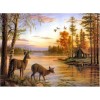 2019 New Hot Sale Landscape Deer Decor 5d Diy Diamond Painting Kits UK VM9102