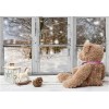 Winter Christmas Window Bear Pattern 5d Diy Embroidery Diamond Painting Kits UK QB8128