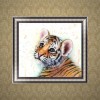 2019 New Cute Animal Tiger 5d Cross Stitch Diy Painting By Crystal Kits UK QB5096