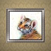 2019 New Cute Animal Tiger 5d Cross Stitch Diy Painting By Crystal Kits UK QB5096