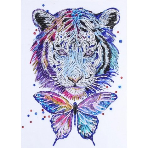 Half Drill Tiger Diamond Painting Kits HD90074