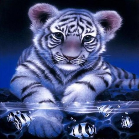2019 Special Diamond Cute Tiger Pattern 5d Diy Crystal Painting Kits UK VM7315