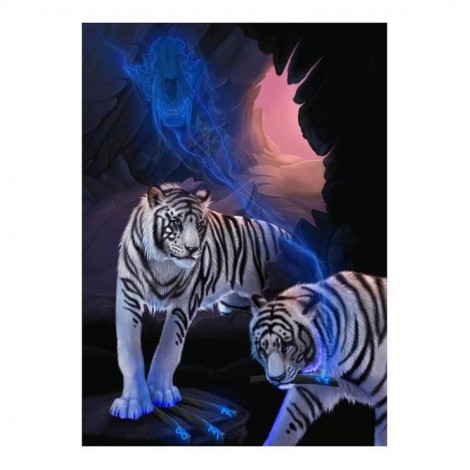2019 Special Animal Tiger Picture 5d Diy Cross Stitch Full Diamond Painting Kits UK QB5058
