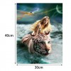 New Style Beauty And Animal 5d Diy Cross Stitch Diamond Painting Kits UK QB6206