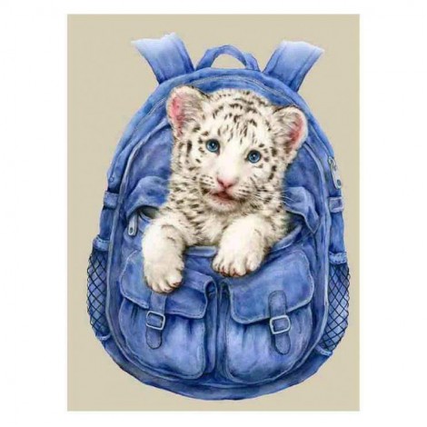 Diamond Line 2019 Cheap Cute Tiger In Bag 5d Diy Diamond Painting Kits UK VM9009