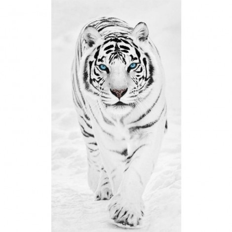 Winter 5D DIY Diamond Painting White Tiger Animal Embroidery VM92385