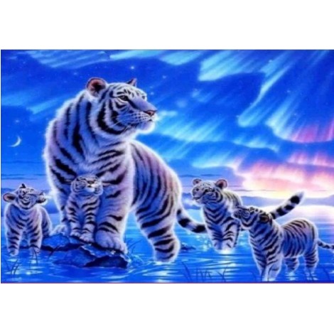 5d Diamond Art 2019 New Special Animal Tigers Diy Diamond Painting Set UK VM7759