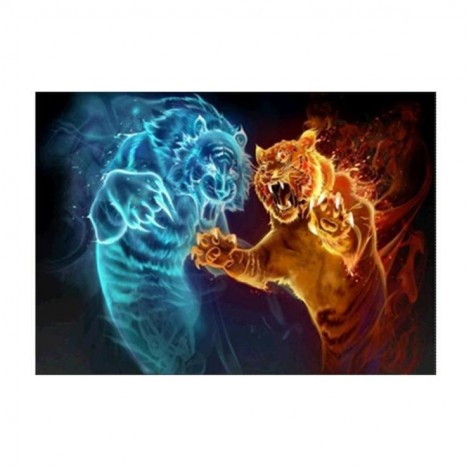 2019 Special Animal Tiger Picture 5d Diy Cross Stitch Diamond Painting Kits UK QB5064