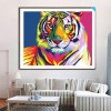 Oil Painting Art Cool Tiger 5d Diy Diamond Painting Kits UK VM7413