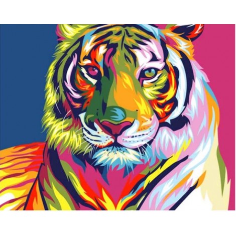 Fantasy Dream Beauty And Animal Tiger 5d Diy Diamond Painting Kits UK VM7387