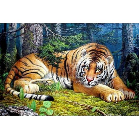 2019 New Hot Sale Tigers 5D Diy Diamond Mosaic Cross Stitch Kits UK VM7556