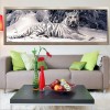 Hot Sale Large Size White Tiger Home Decor 5d Diy Diamond Painting Kits UK VM9869