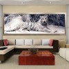 Hot Sale Large Size White Tiger Home Decor 5d Diy Diamond Painting Kits UK VM9869