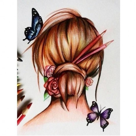 Watercolor Portrait Diy 5d Full Diamond Painting Kits UK QB5912