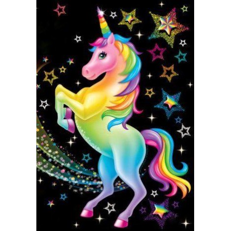 2019 New Hot Sale Cartoon Colorful Unicorn 5d Diy Diamond Painting Kits UK VM9827