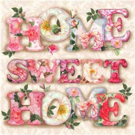 Bedazzled Hot Sale Letter Sweet Home 5d Diy Rhinestone Painting Kit UK VM65403