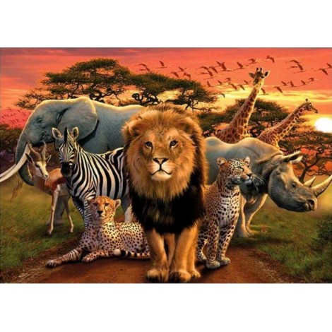 New Best Special Safari Wildlife Diy 5d Full Diamond Painting Kits UK QB6209