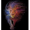 Special 5D DIY Diamond Painting Colored Hair Lion VM92298