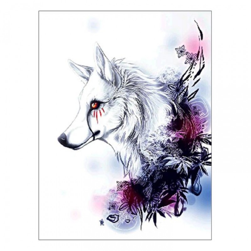 Watercolor Wolf Patt...