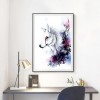 Watercolor Wolf Pattern 5d Diy Cross Stitch Diamond Painting Kits UK QB6605
