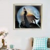 Dream Wolfs And Beauty Portrait 5d Diy Square Diamond Painting UK VM1964