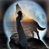 Dream Wolfs And Beauty Portrait 5d Diy Square Diamond Painting UK VM1964