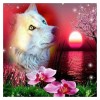 2019 Full Drill 5D DIY Diamond Painting Wolf Orchid Embroidery Cross Stitch Kits VM90179