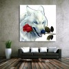 New Oil Painting Style Wolf Rose Pattern 5d Diy Cross Stitch Diamond Painting Kits UK QB6574
