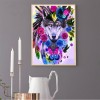 Watercolor Wolf Pattern 5d Diy Cross Stitch Diamond Painting Kits UK QB6638