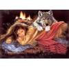 New Beauty And Animal Wolf 5d Diy Embroidery Diamond Painting Kits UK QB8101