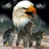 New Arrival Hot Sale Wolfs Eagle 5d Diy Full Square Painting Of Diamond UK VM1965