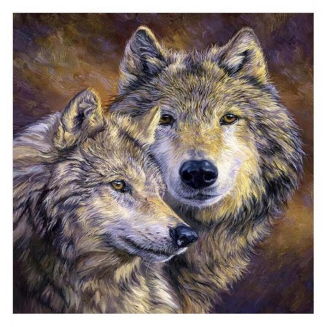 Best Oil Painting Style Wolf Pattern 5d Diy Cross Stitch Diamond Painting Kits UK QB6608