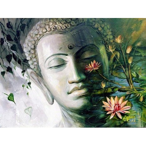 2019 Large Size Buddha Buddhist Statues Portrait 5d Diy Diamond Painting Kits UK VM20516