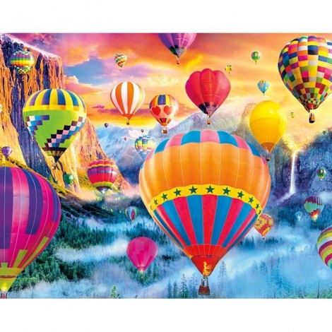 Cartoon Hot Air Balloon 5D DIY Diamond Painting Embroidery Cross Stitch Kits UK NB0303